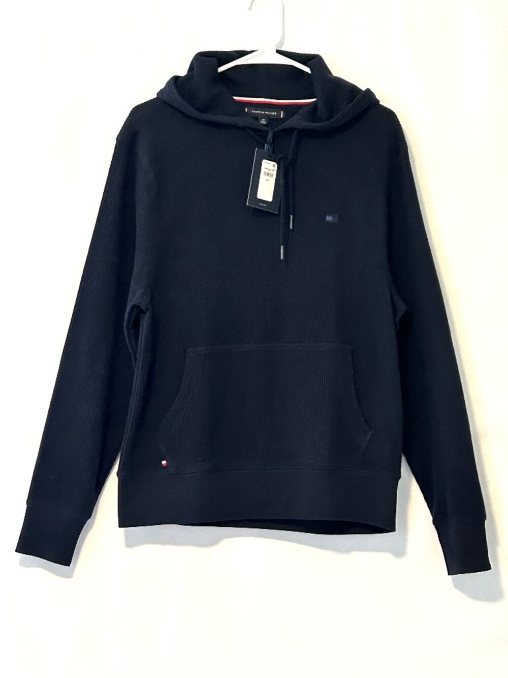 NWT Tommy Hilfiger ribbed navy blue hoodie, size S